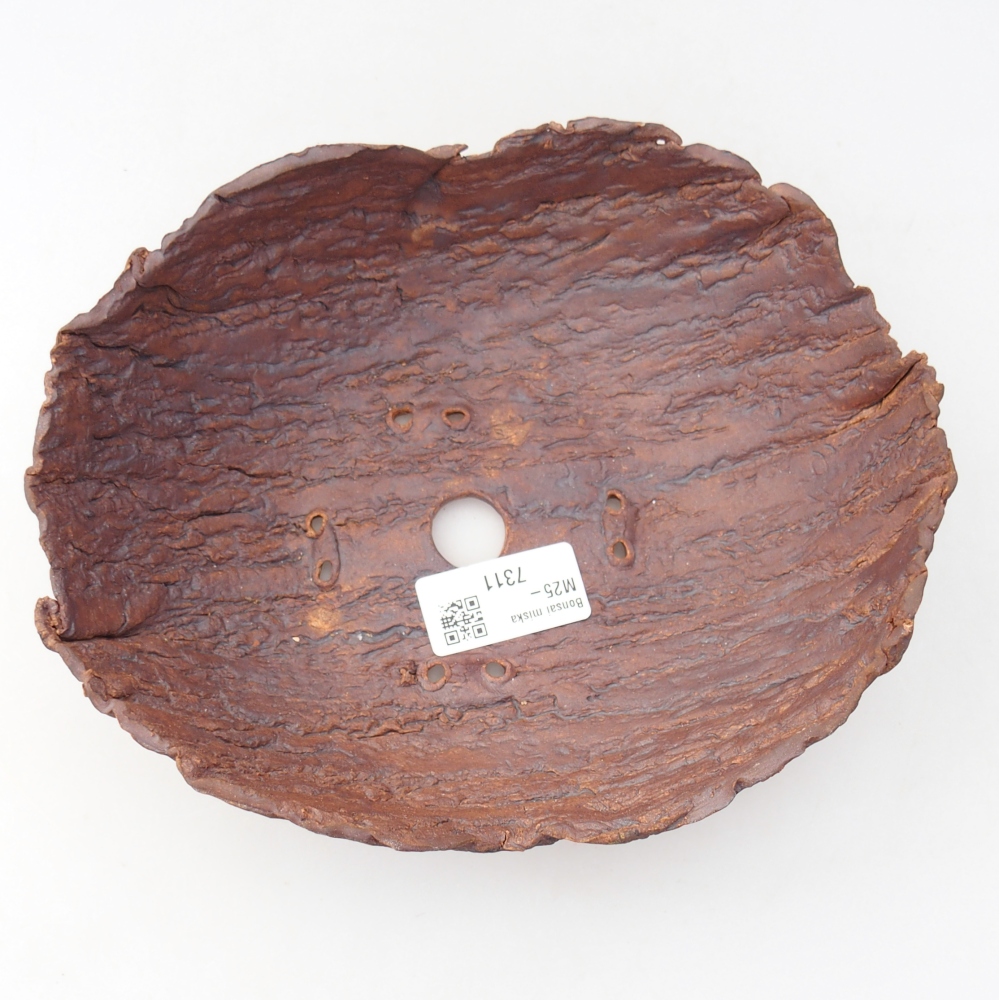 Keramická Skořápka  20 x 16 x 6 cm , barva hnědá