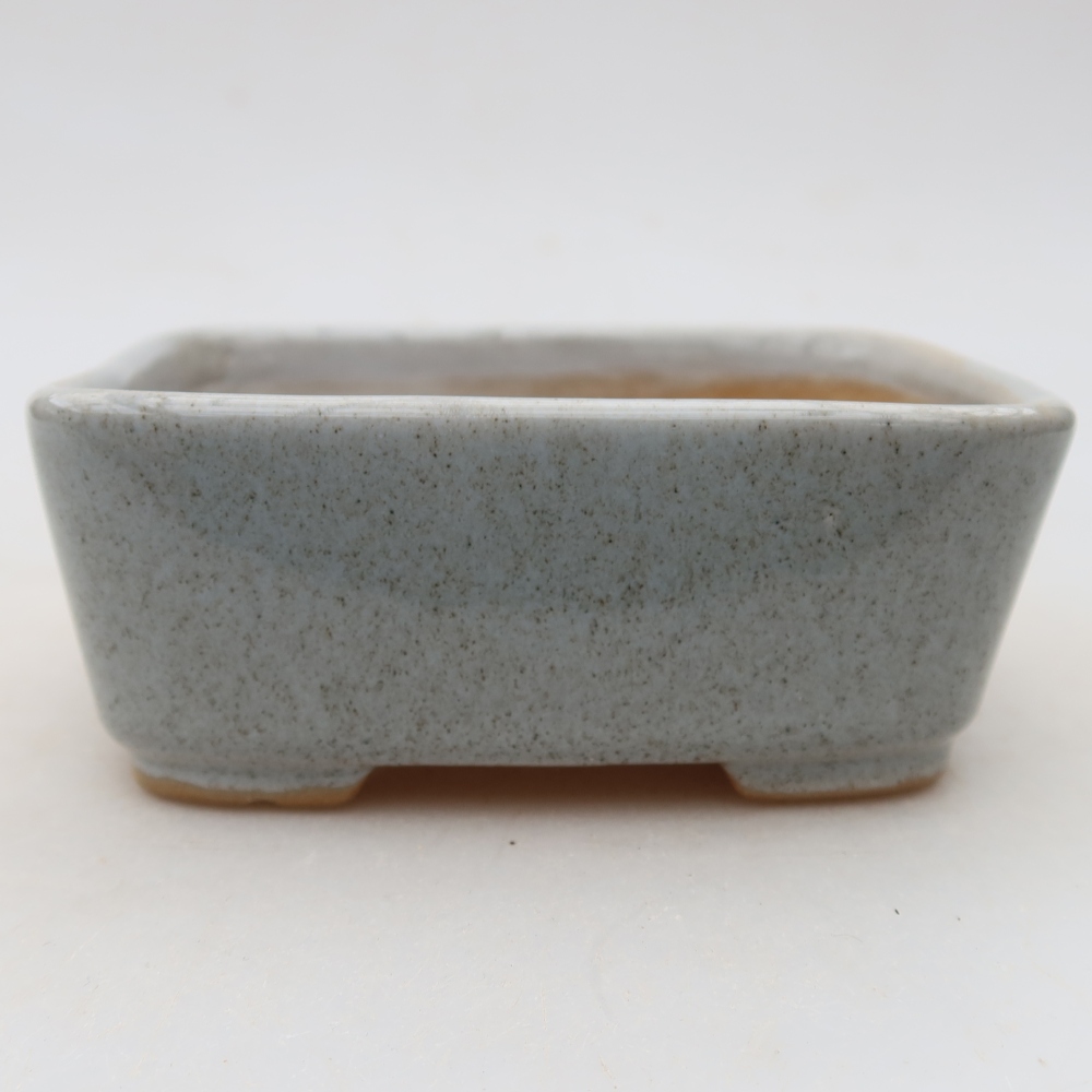 Keramická bonsai miska 10,5 x 8,5 x 4 cm, barva šedá