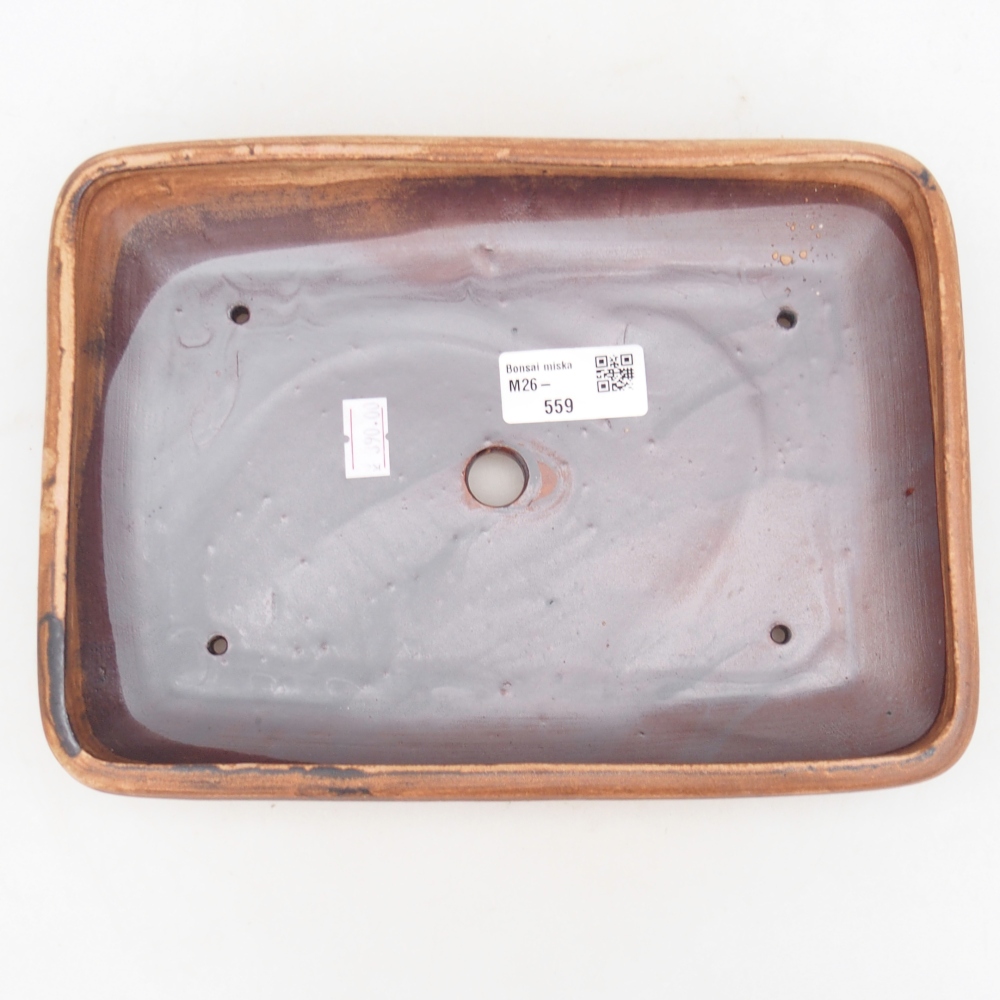 Keramická bonsai miska 24 x 17,5 x 4 cm, barva růžová