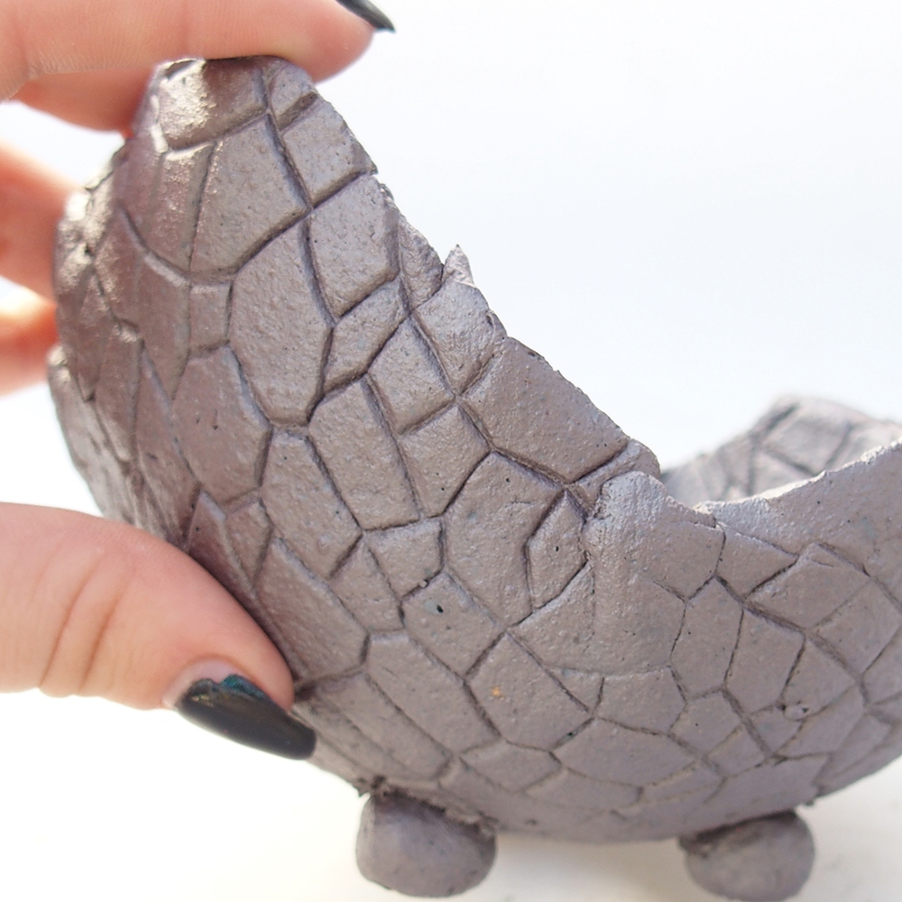 Keramická Skořápka 13 x 13 x 10 cm , barva kovová