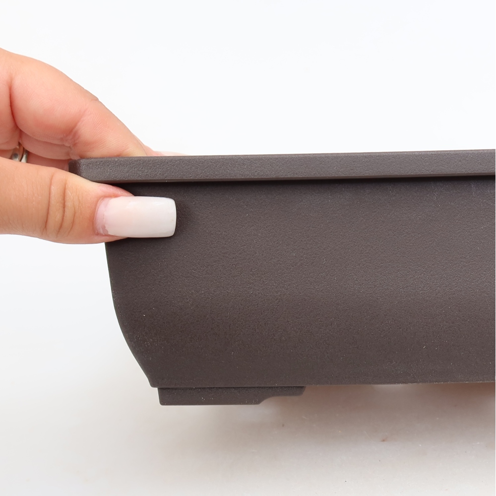 Bonsai miska plast MP-2vacl Hnědá - 20 x 14,5 x 7,5 cm