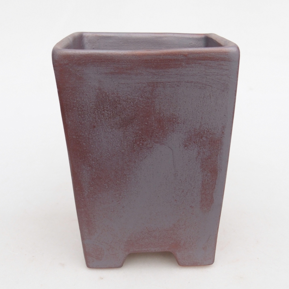 Keramická bonsai miska 9 x 9 x 12,5 cm, barva kovová