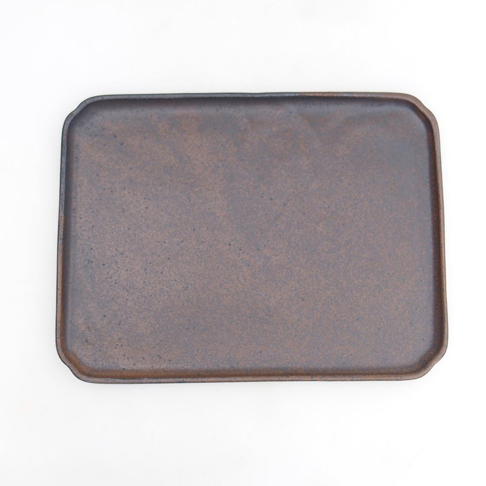 Keramická podmiska H20 - 26,5 x 20 x 1,5 cm - hnědá