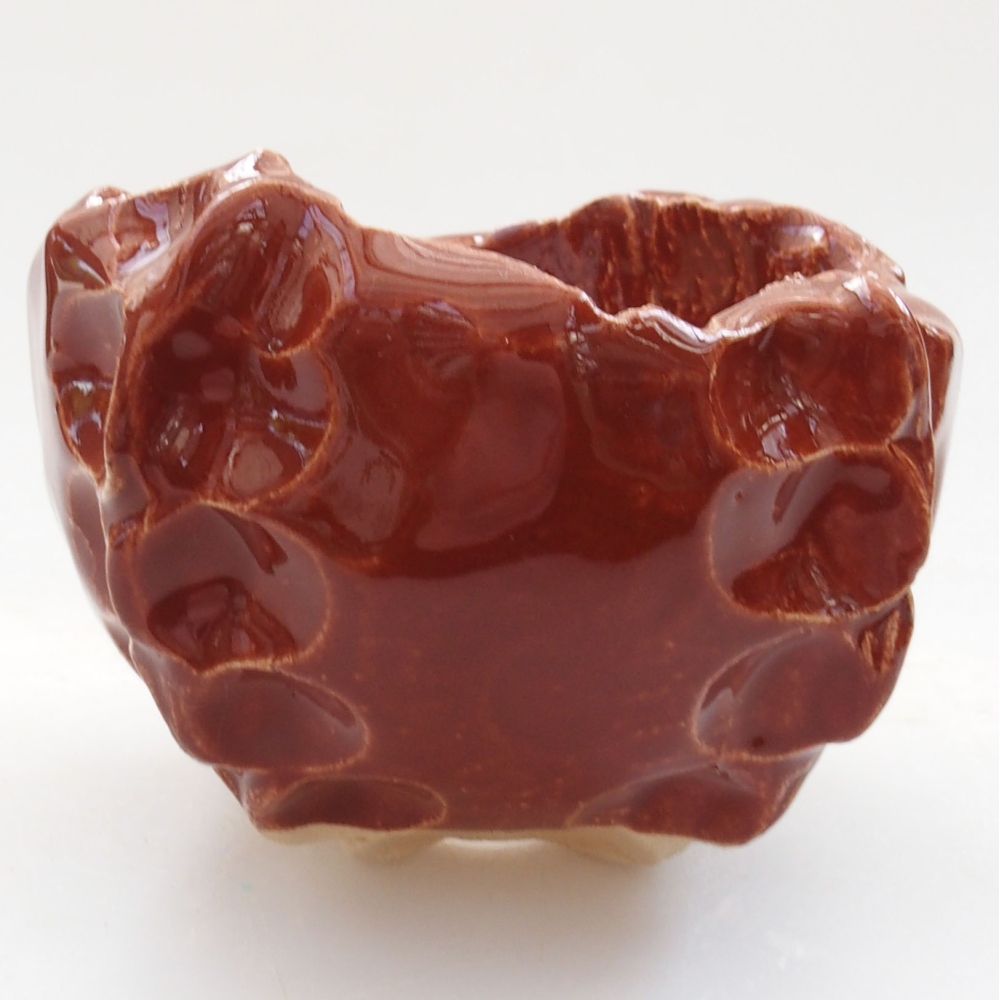 Keramická Skořápka  7 x 7 x 6,5 cm , barva hnědá