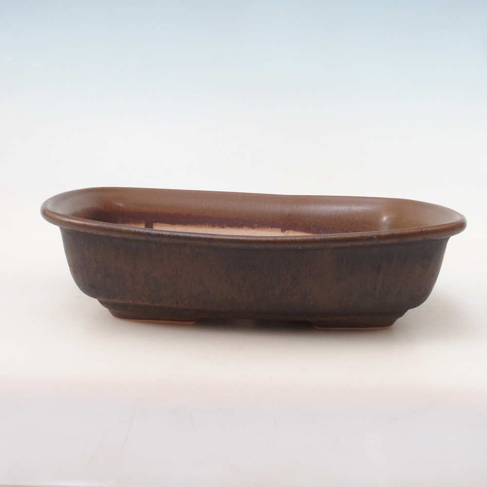 Bonsai miska H08 - 25 x 19,5 x 6 cm. - hnědá