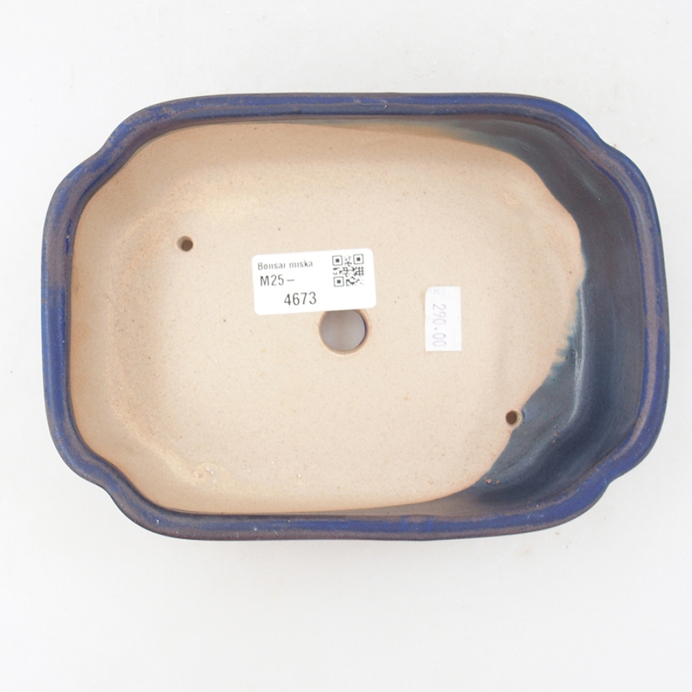 Keramická bonsai miska 18 x 13 x 5 cm, barva modrá