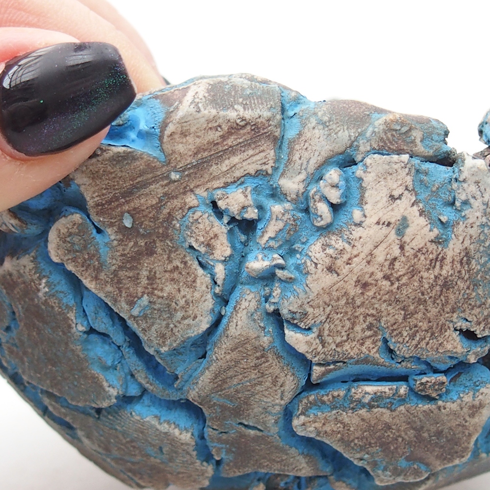 Keramická Skořápka  11 x 11 x 7,5 cm , barva modrá