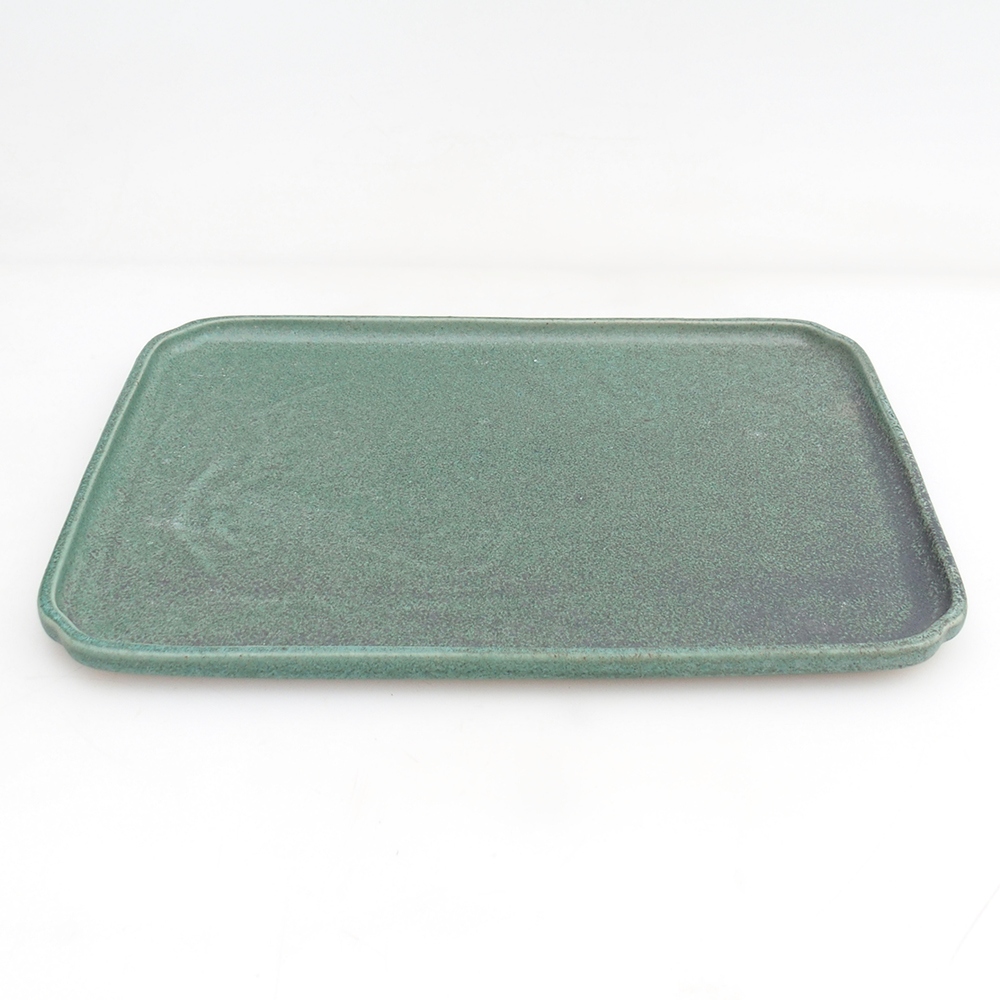 Keramická podmiska H20 - 26,5 x 20 x 1,5 cm - zelená
