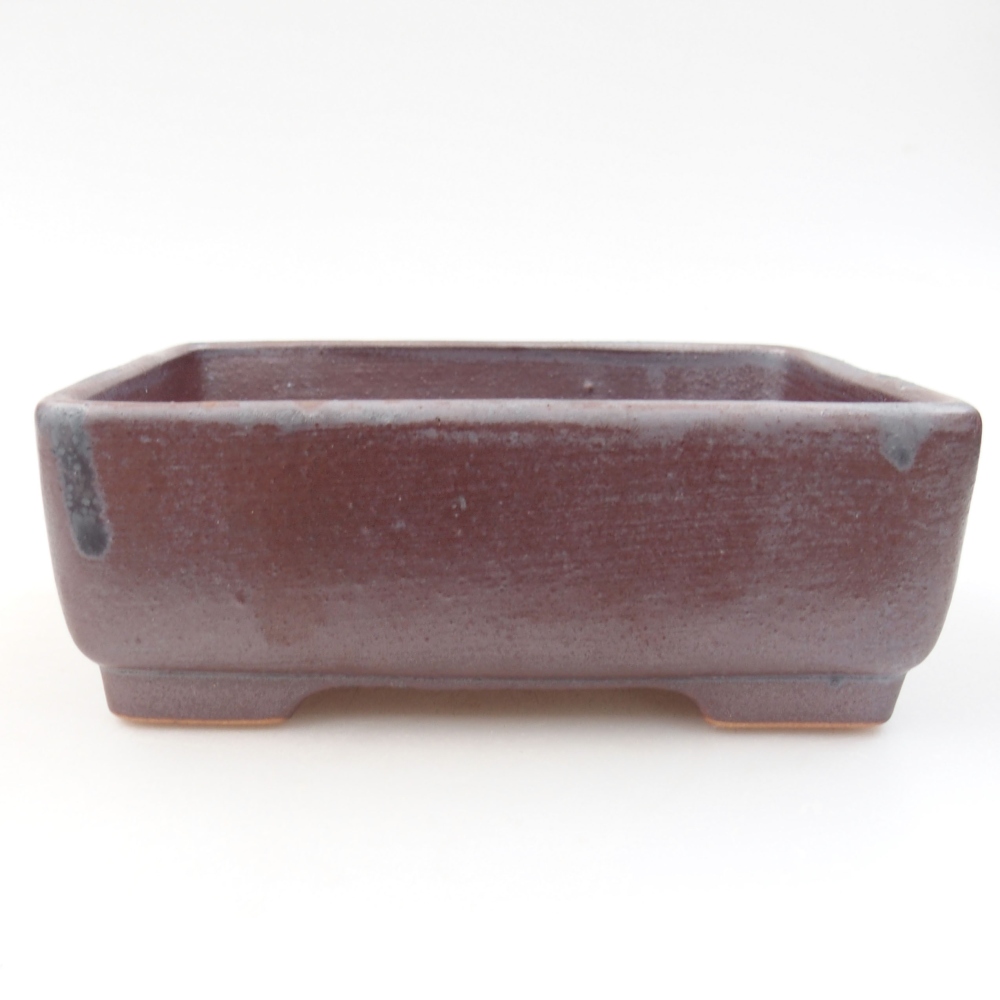 Keramická bonsai miska 14,5 x 11 x 5,5 cm, barva kovová