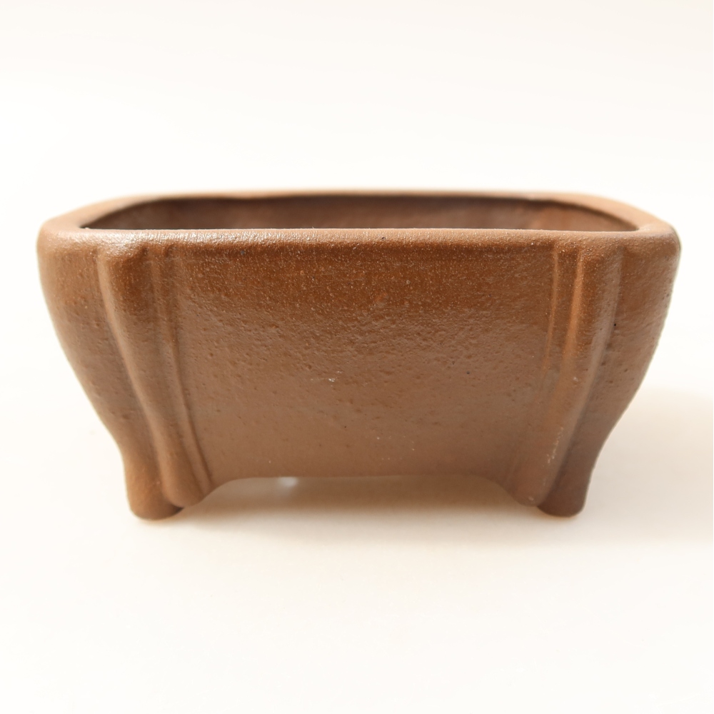 Keramická bonsai miska 10,5 x 10,5 x 4,5 cm, barva hnědá