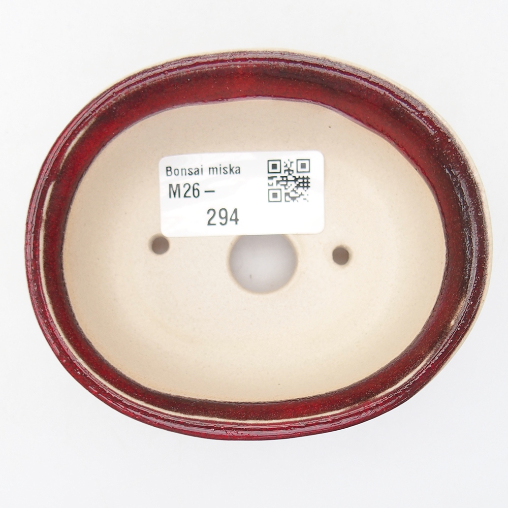 Mini bonsai miska 9 x 8 x 4,5 cm, barva červená