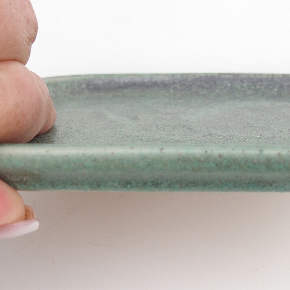 Keramická podmiska H38 - 12,5 x 10,5 x 1 cm - zelená
