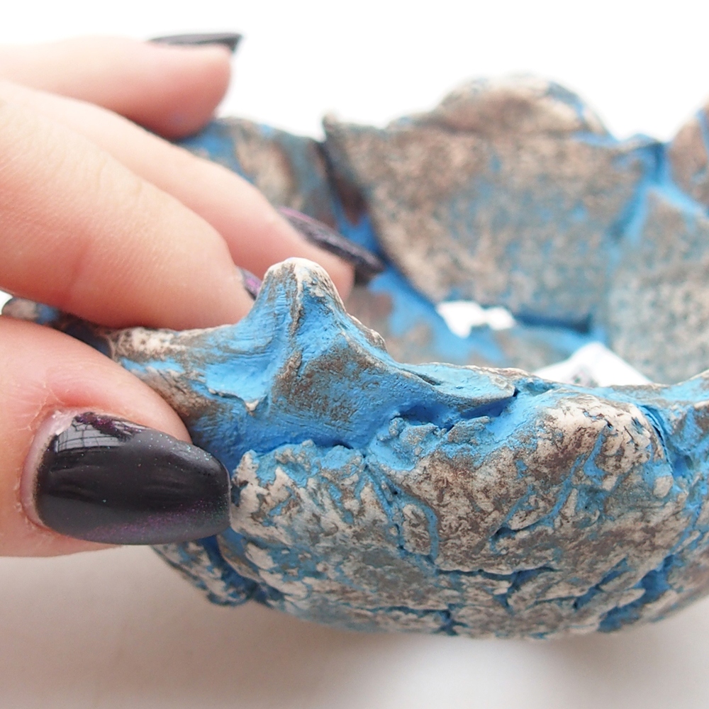 Keramická Skořápka 9 x 9 x 6 cm , barva modrá