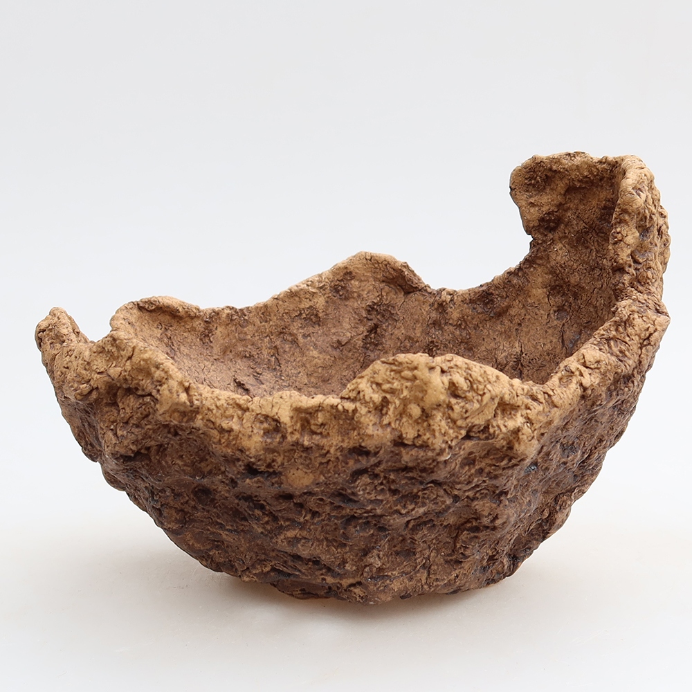 Keramická Skořápka 15 x 13 x 12,5 cm , barva hnědá