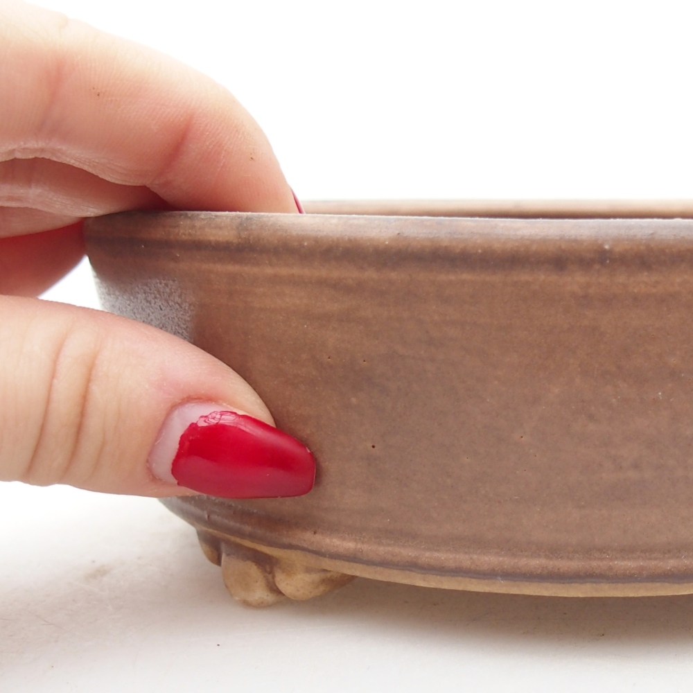 Keramická bonsai miska 15,5 x 15,5 x 5 cm, barva růžová