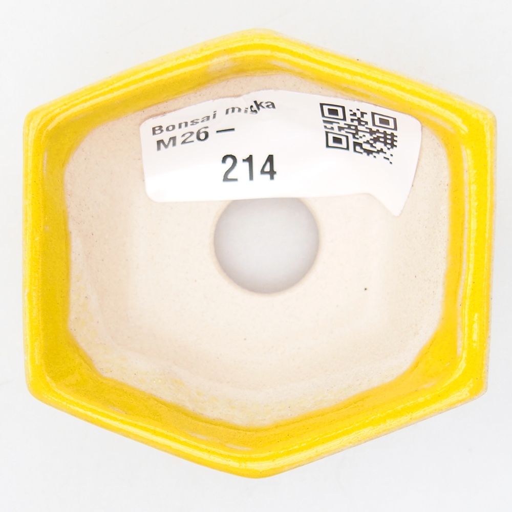 Mini bonsai miska 6 x 5,5 x 2,5 cm, barva žlutá
