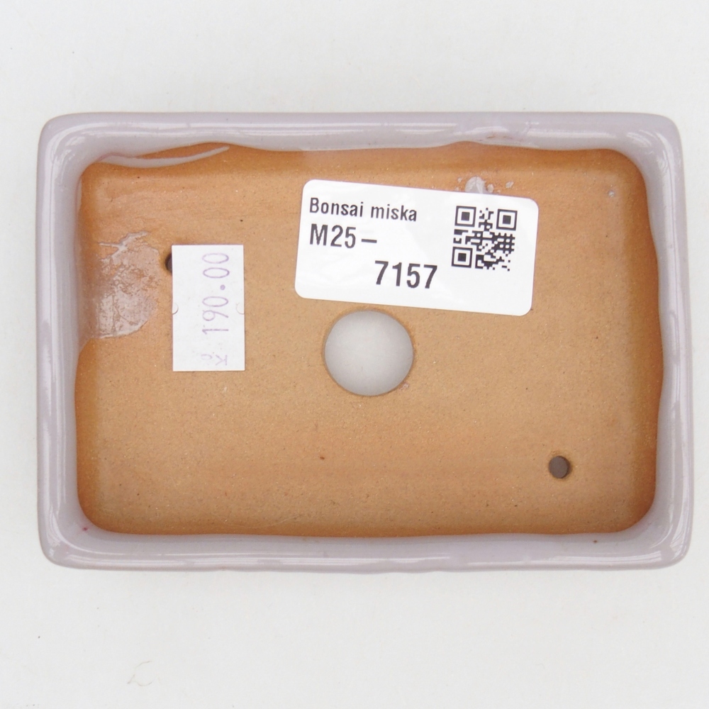 Keramická bonsai miska 10,5 x 7 x 2 cm, barva růžová