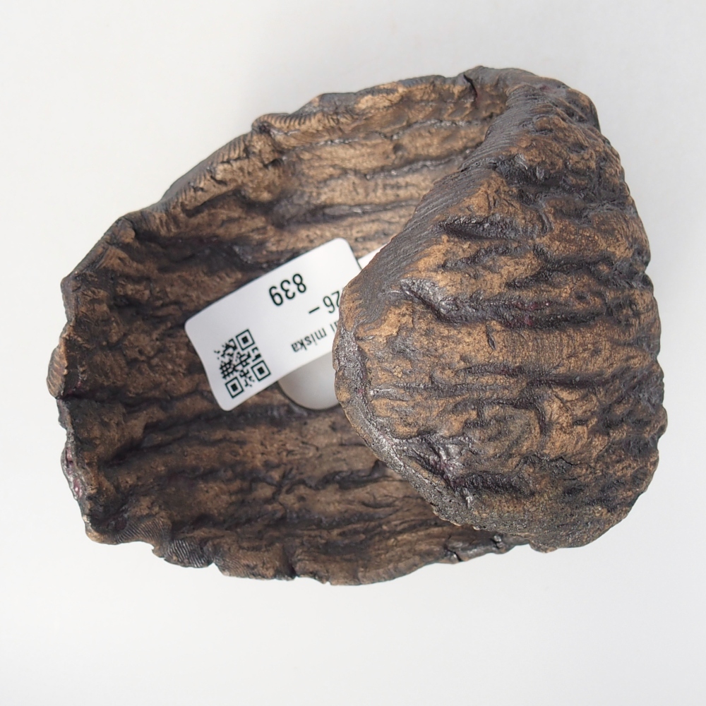 Keramická Skořápka 10 x 9 x 10 cm , barva hnědá