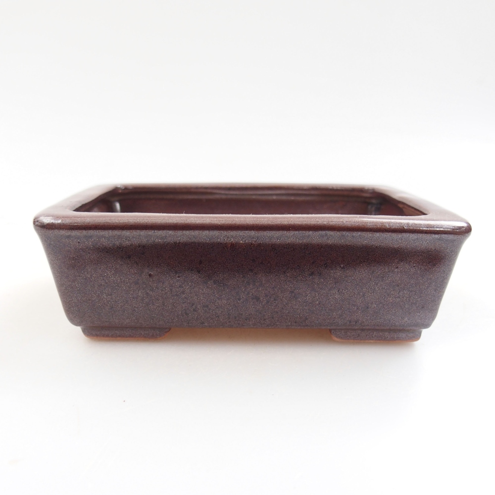 Keramická bonsai miska 10,5 x 8,5 x 3,5 cm, barva hnědá