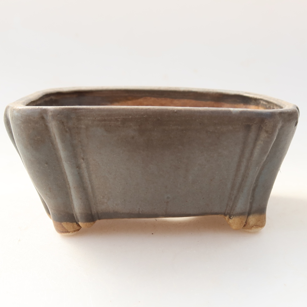 Keramická bonsai miska 10,5 x 8,5 x 5 cm, barva modrá