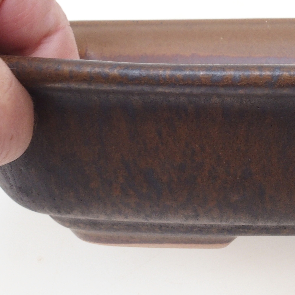 Bonsai miska H08 - 25 x 19,5 x 6 cm. - hnědá