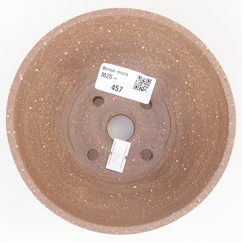 Keramická bonsai miska 13,5 x 13,5 x 6,5 cm, barva hnědá