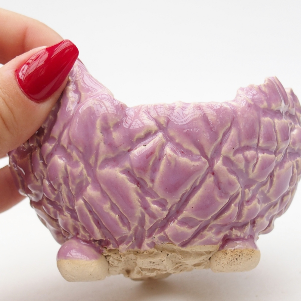 Keramická Skořápka  9 x 9 x 6,5 cm , barva fialová