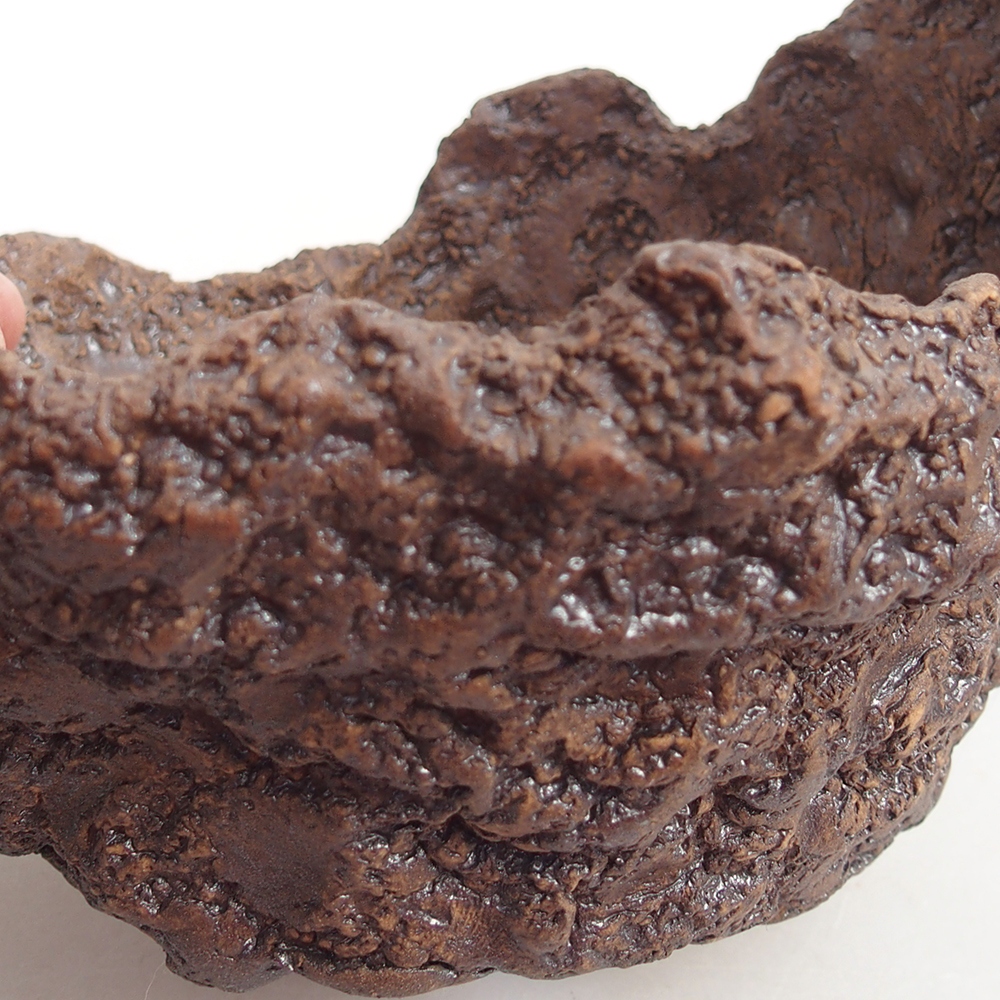 Keramická Skořápka 14 x 12 x 13 cm , barva hnědá