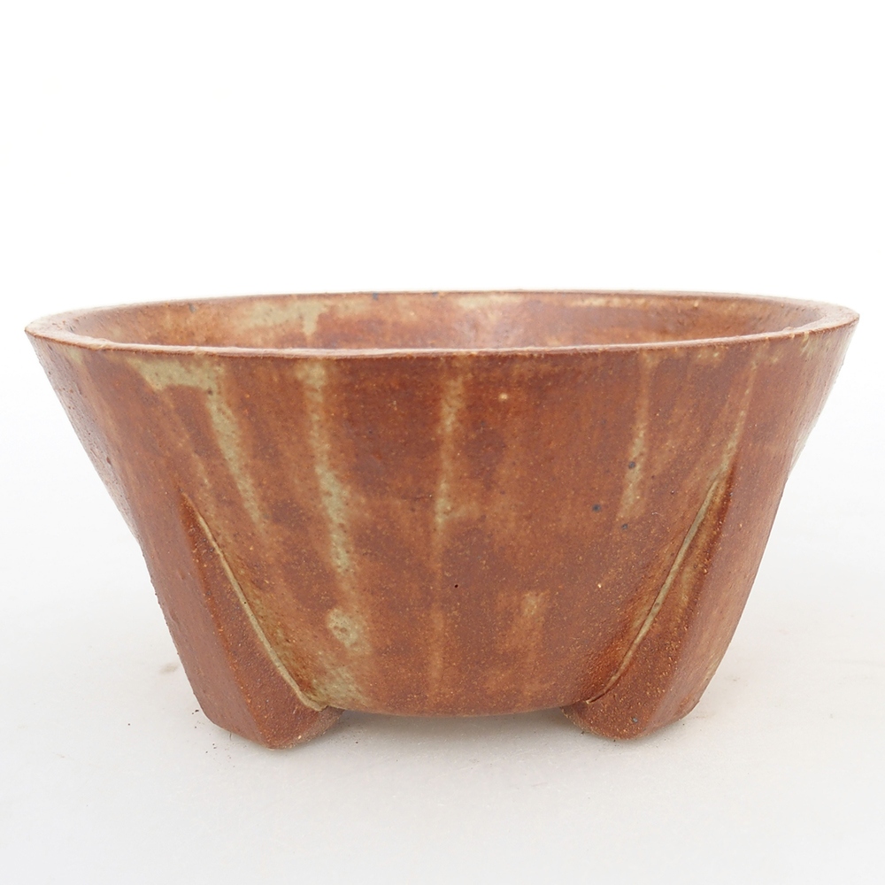 Keramická bonsai miska 13,5 x 13,5 x 6,5 cm, barva hnědá