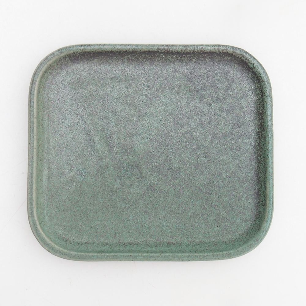 Keramická podmiska H38 - 12,5 x 10,5 x 1 cm - zelená