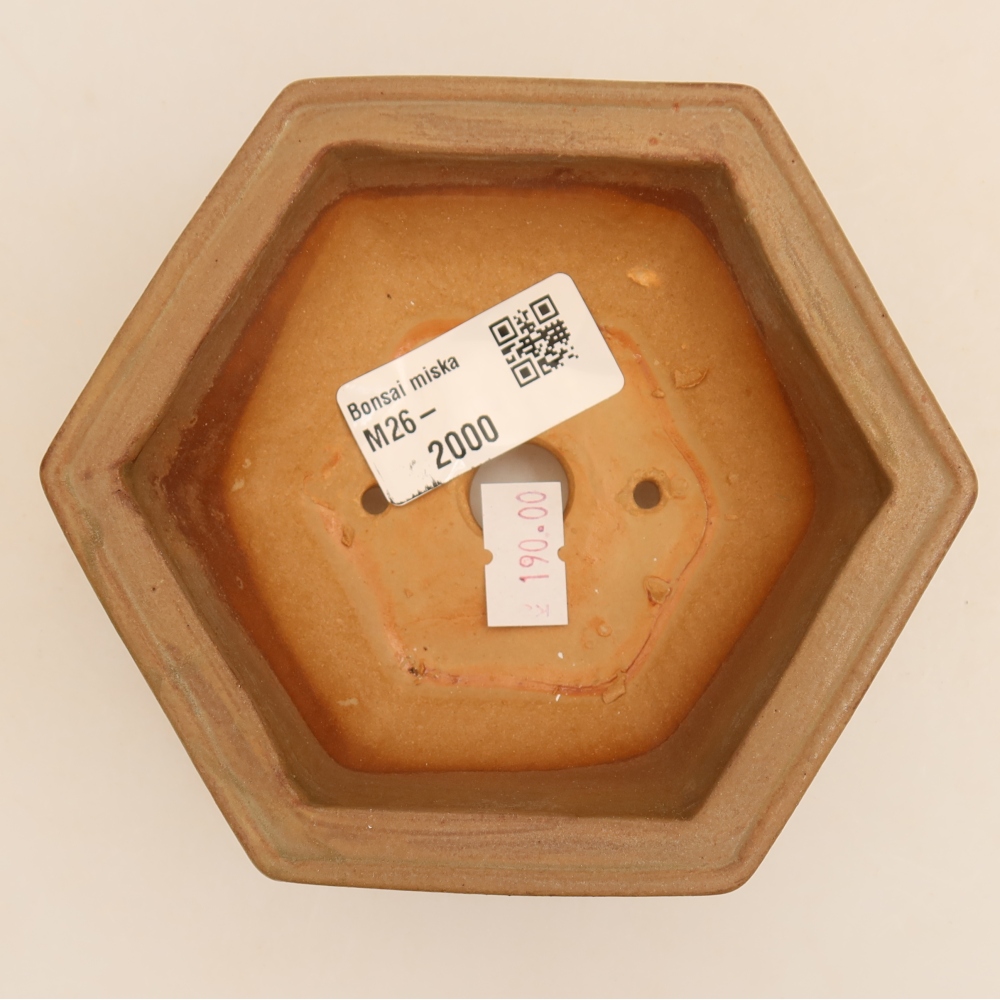 Keramická bonsai miska 12 x 10,5 x 4 cm, barva šedá