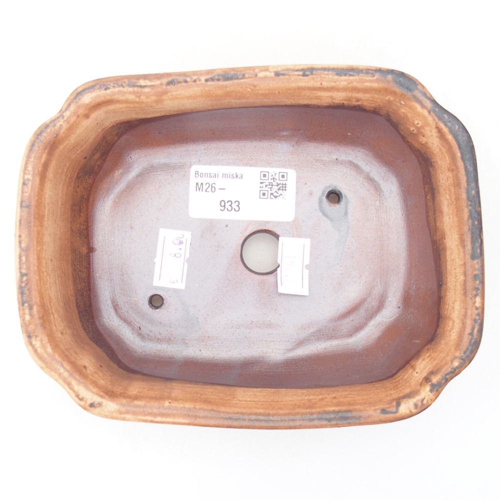 Keramická bonsai miska 15,5 x 12 x 4,5 cm, barva růžová