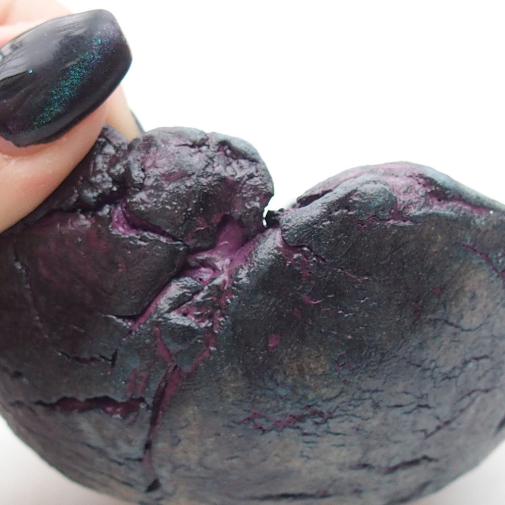 Keramická Skořápka 9,5 x 8 x 4,5 cm , barva fialová