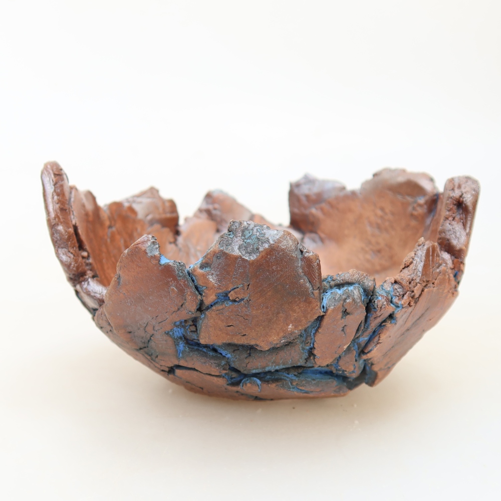 Keramická Skořápka 11 x 10,5 x 6 cm , barva modrá