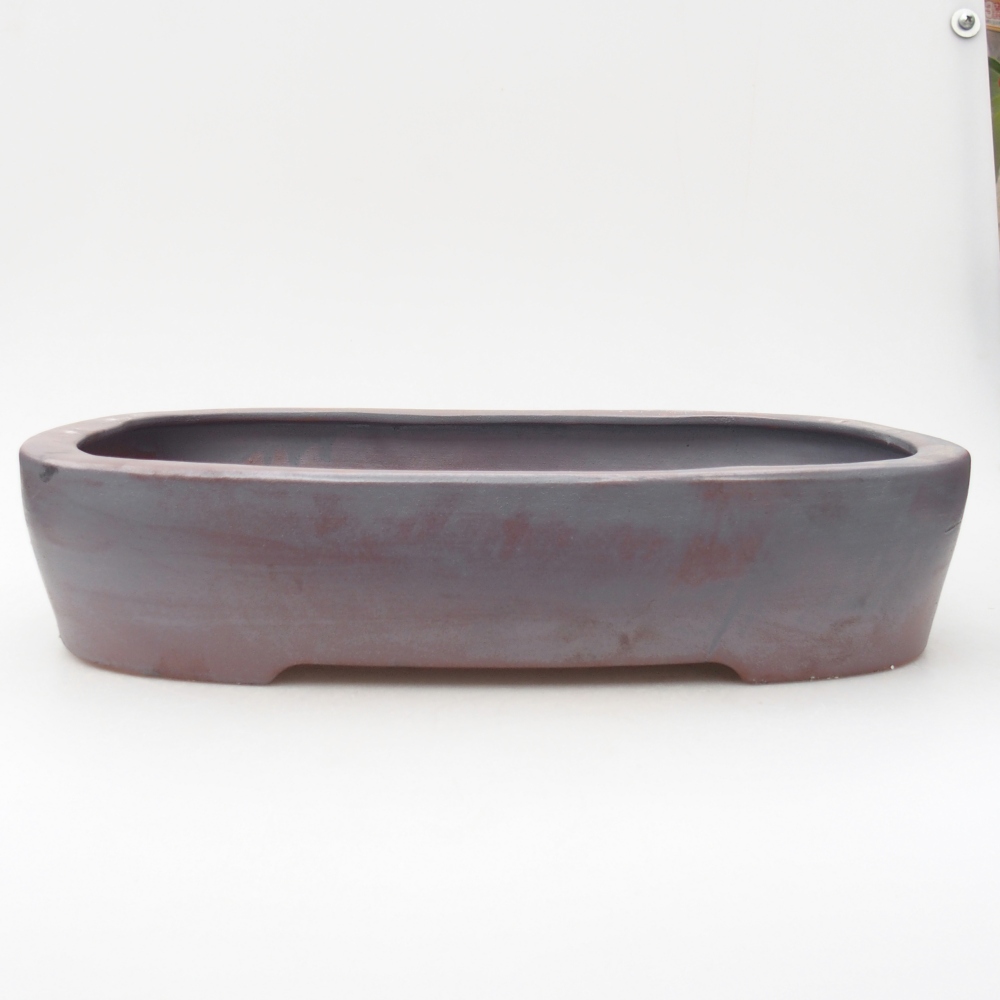 Keramická bonsai miska 32 x 24,5 x 6,5 cm, barva kovová