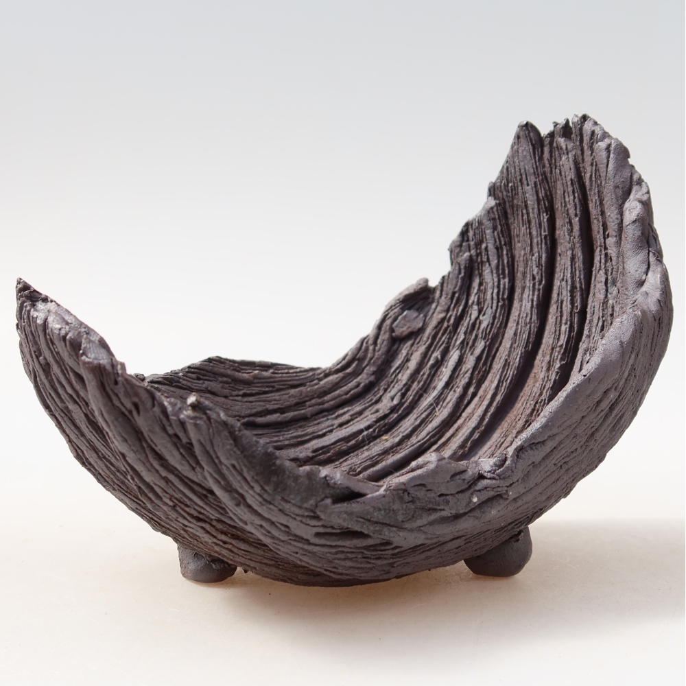 Keramická Skořápka  14,5 x 11 x 12 cm , barva hnědá