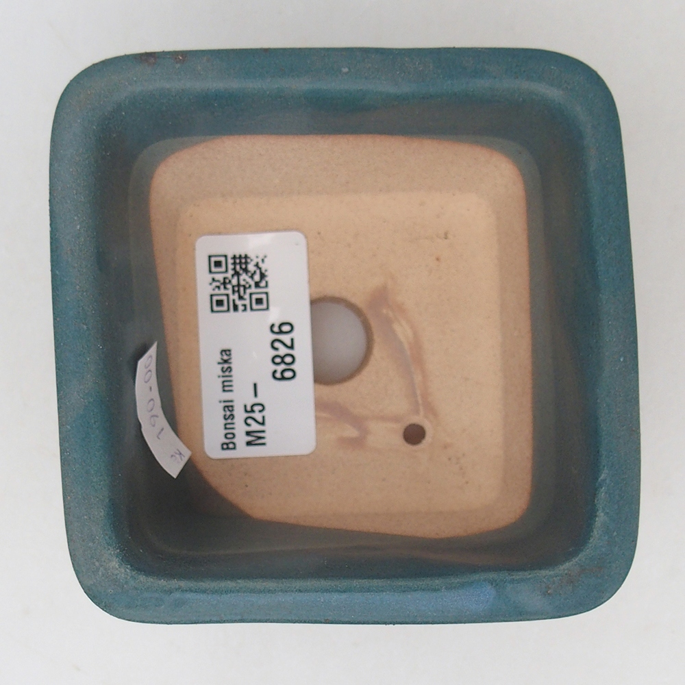 Keramická bonsai miska 8,5 x 8,5  x 5 cm, barva modrá