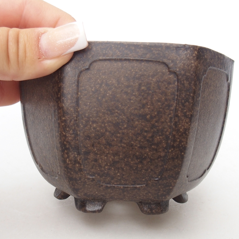 Miska 10,5 x 9,5 x 7,5 cm barva hnědookrová