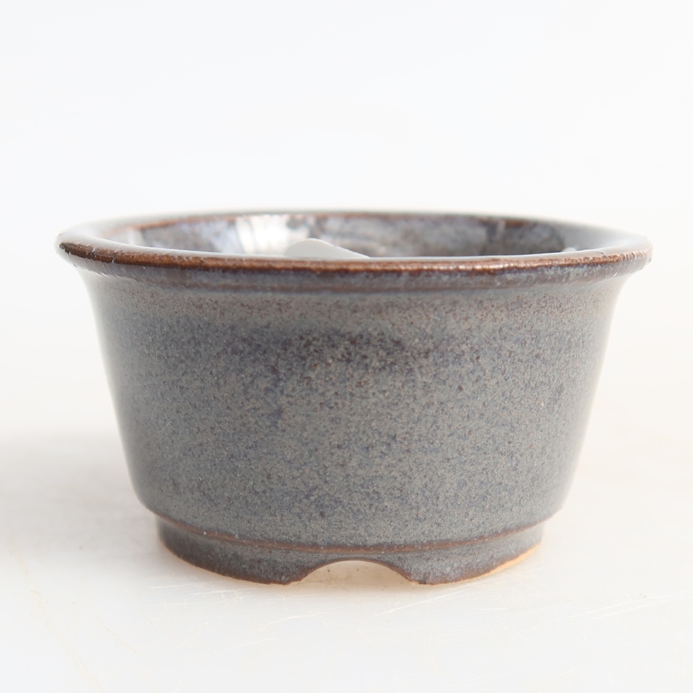 Keramická bonsai miska 4,5 x 4,5 x 2,5 cm, barva šedá