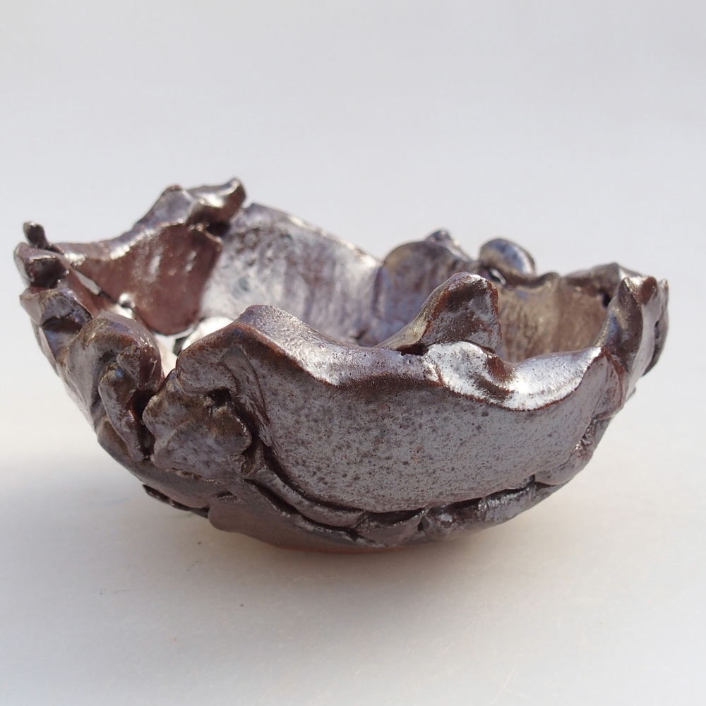 Keramická Skořápka 10 x 10,5 x 5,5 cm , barva hnědá