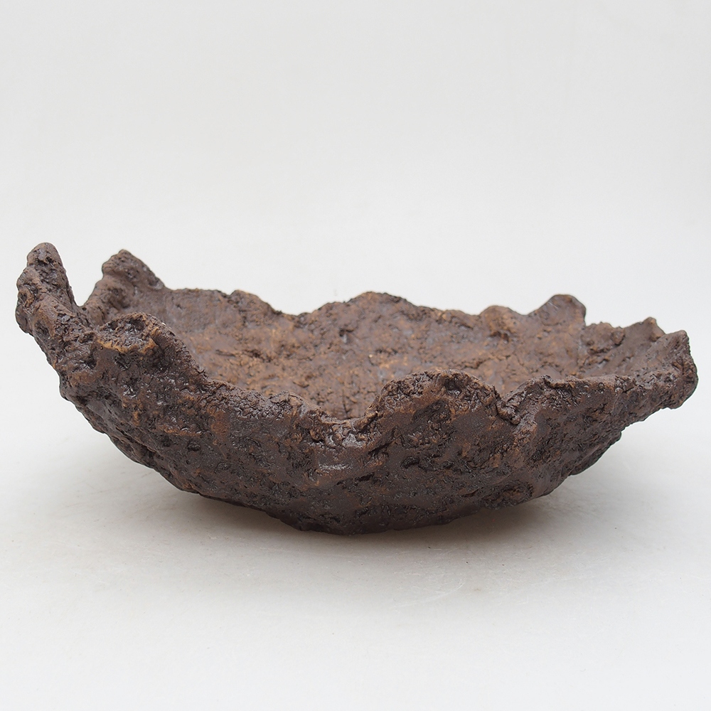 Keramická Skořápka  23 x 22 x 9 cm , barva hnědá