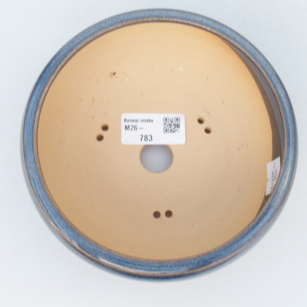 Keramická bonsai miska 14,5 x 14,5 x 6 cm, barva modrá