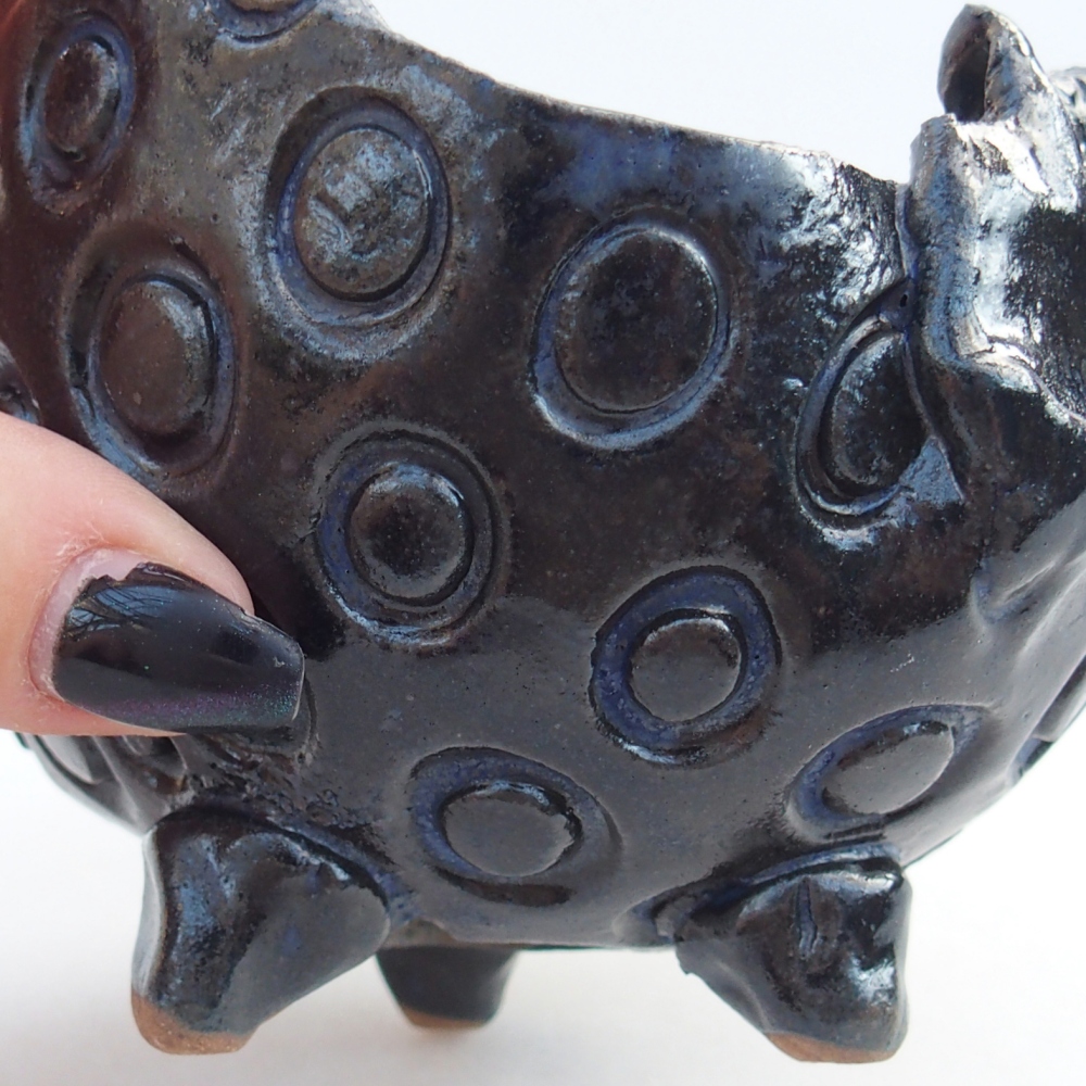 Keramická Skořápka 10 x 9,5 x 8 cm , barva modrá