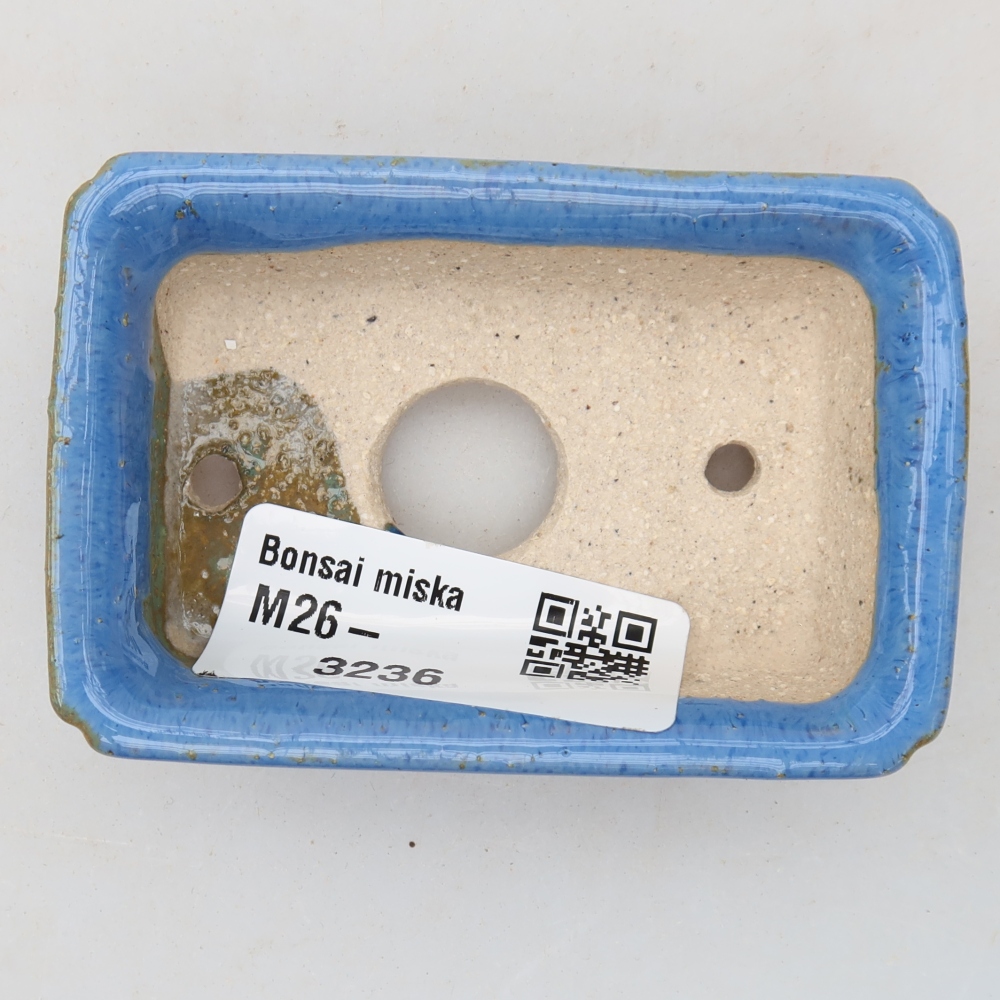 Keramická bonsai miska 7 x 5 x 2 cm, barva modrá