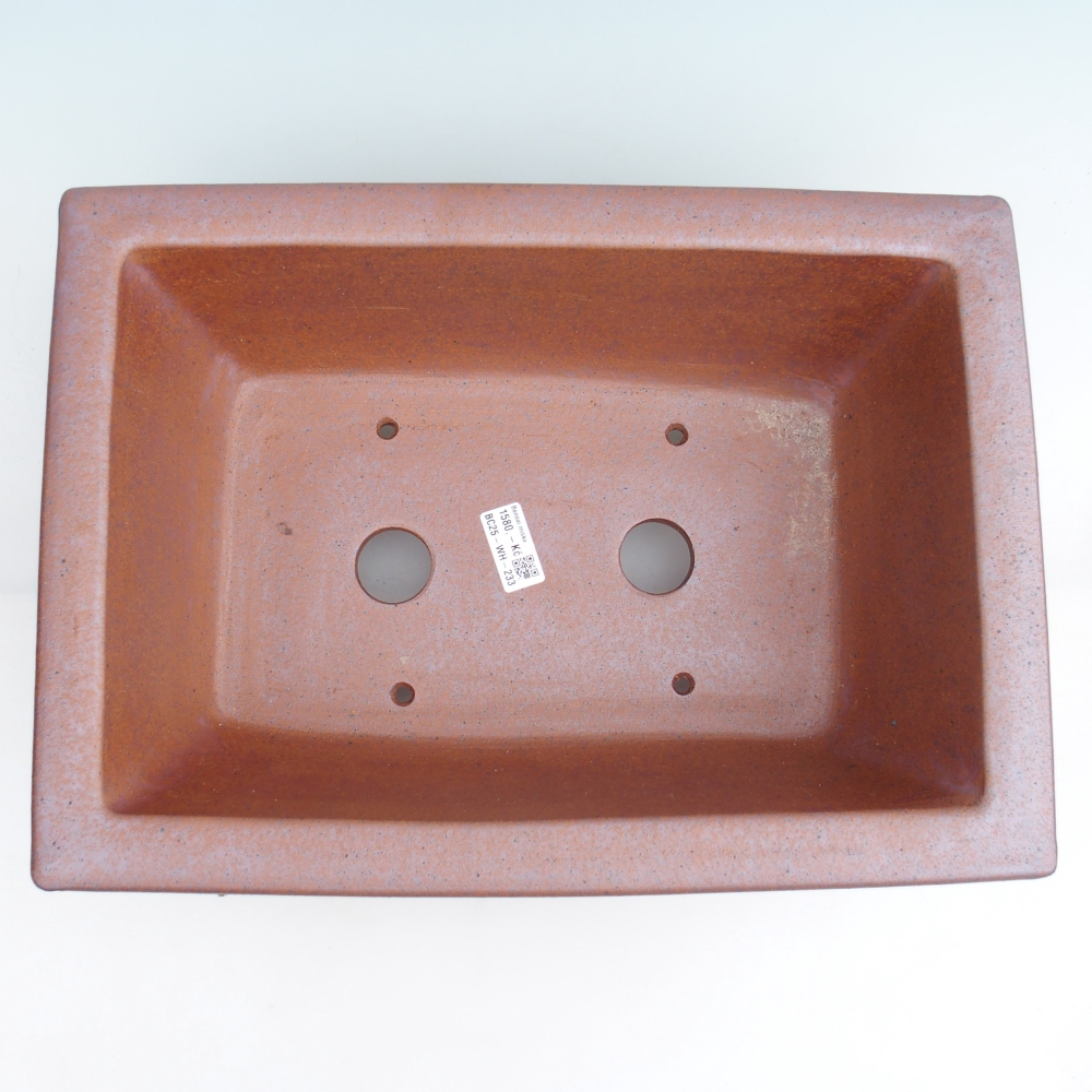 Keramická bonsai miska 41 x 29,5 x 13,5 cm, barva kovová