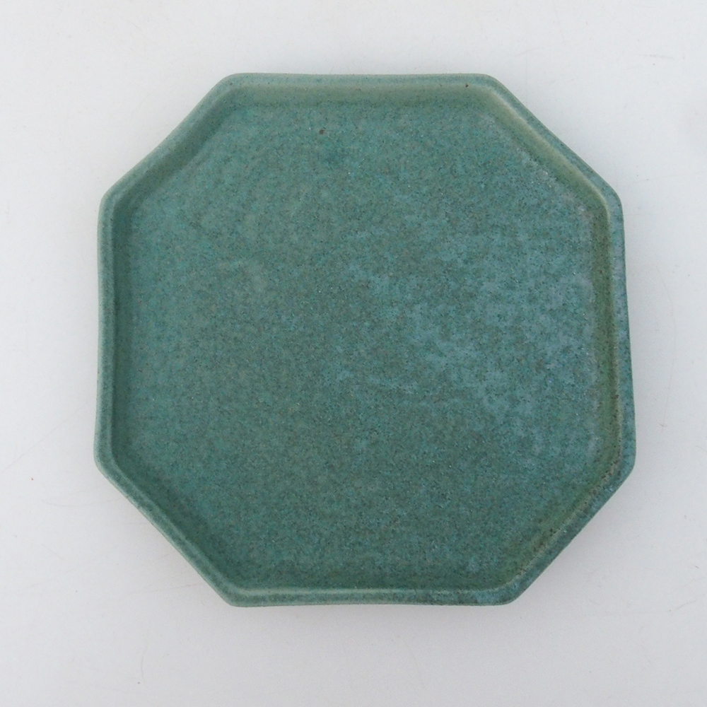 Keramická podmiska H13 -12 x 12 x 1 cm - zelená