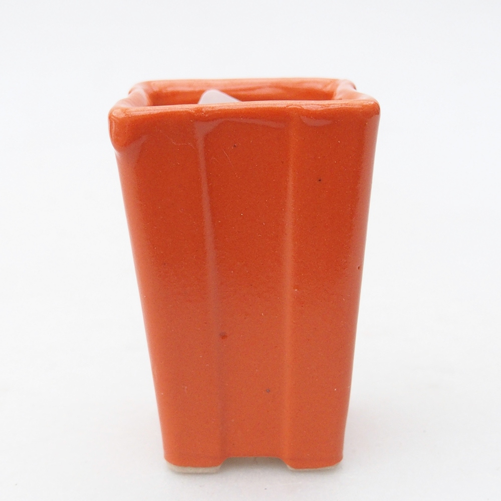 Mini bonsai miska 3,5 x 3,5 x 5,5 cm, barva oranžová