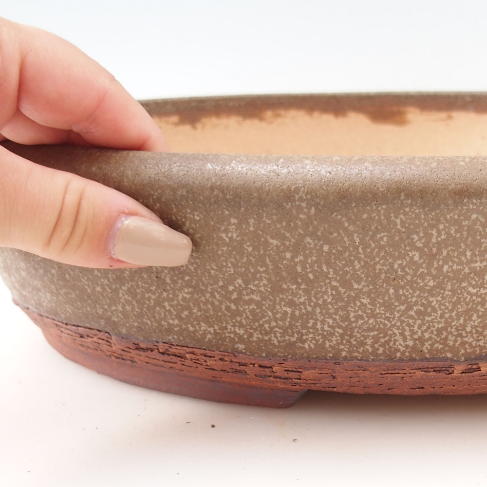 Bonsai miska 33 x 24,5 x 7,5 cm , barva hnědá