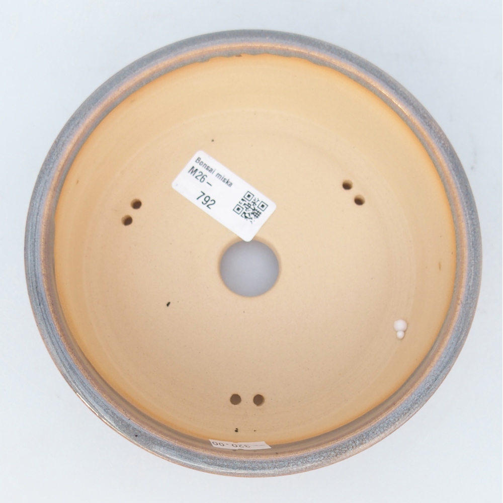 Keramická bonsai miska 16 x 16 x 5,5 cm, barva šedá