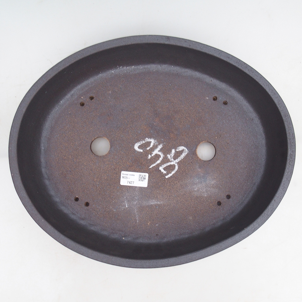 Bonsai miska 39 x 31,5 x 7,5 cm , barva hnědá